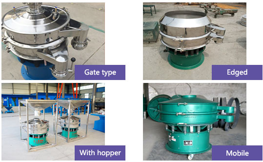 Rotary vibrating screen customized products: hopper type, gate type, edge-added type, mobile type, etc.