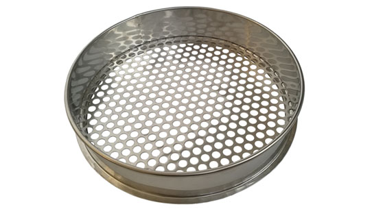 Test sieve with plastic sieve frame