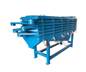 Suspended linear vibrating screen